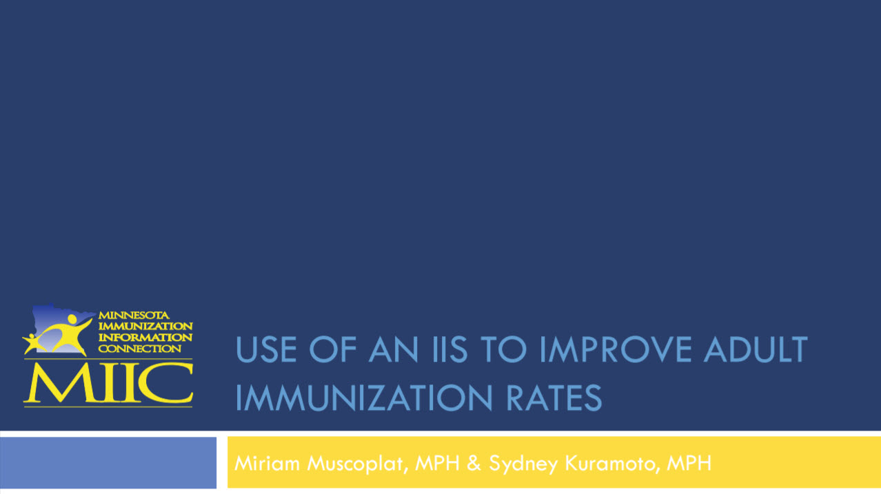 Strategies for Using an IIS to Address Adult Immunization Disparities
