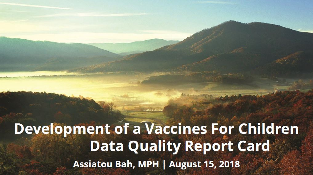 Development of a Vaccines For Children Data Quality Report Card