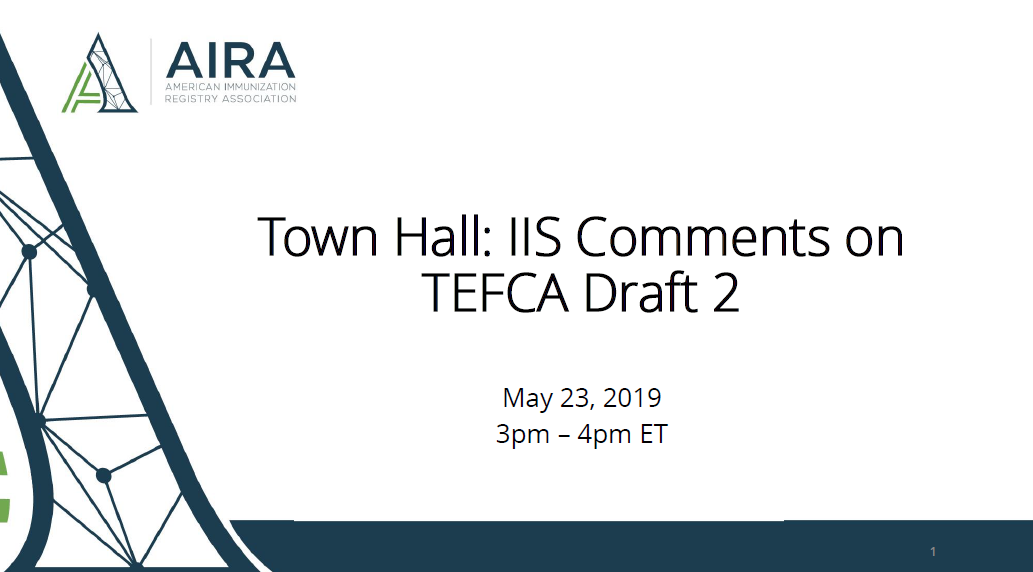 AIRA Town Hall: ONC TEFCA Draft 2