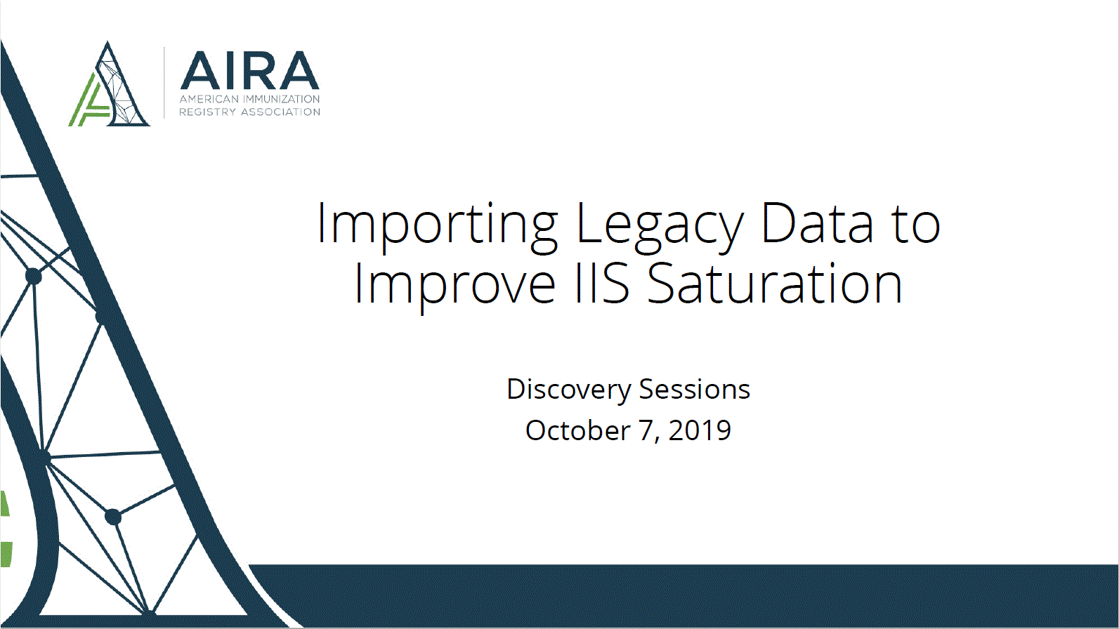 AIRA Discovery Session: Importing Legacy Data to Improve IIS Saturation