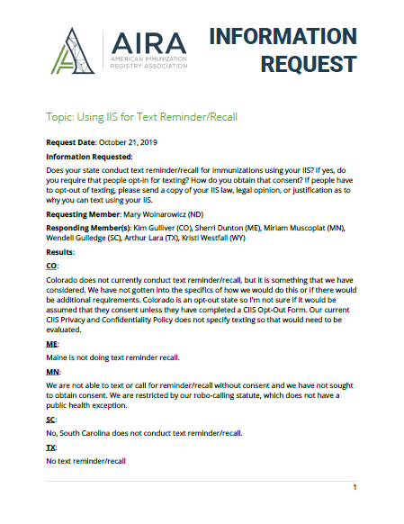 Using IIS for Text Reminder/Recall