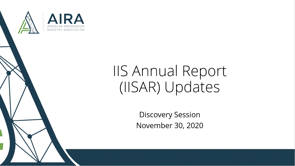 AIRA Discovery Session: The 2020 IIS Annual Report (IISAR)