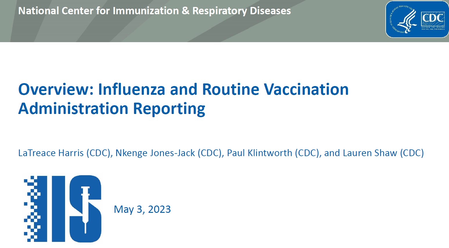 Jurisdiction Routine Vaccination and Flu Reporting to CDC