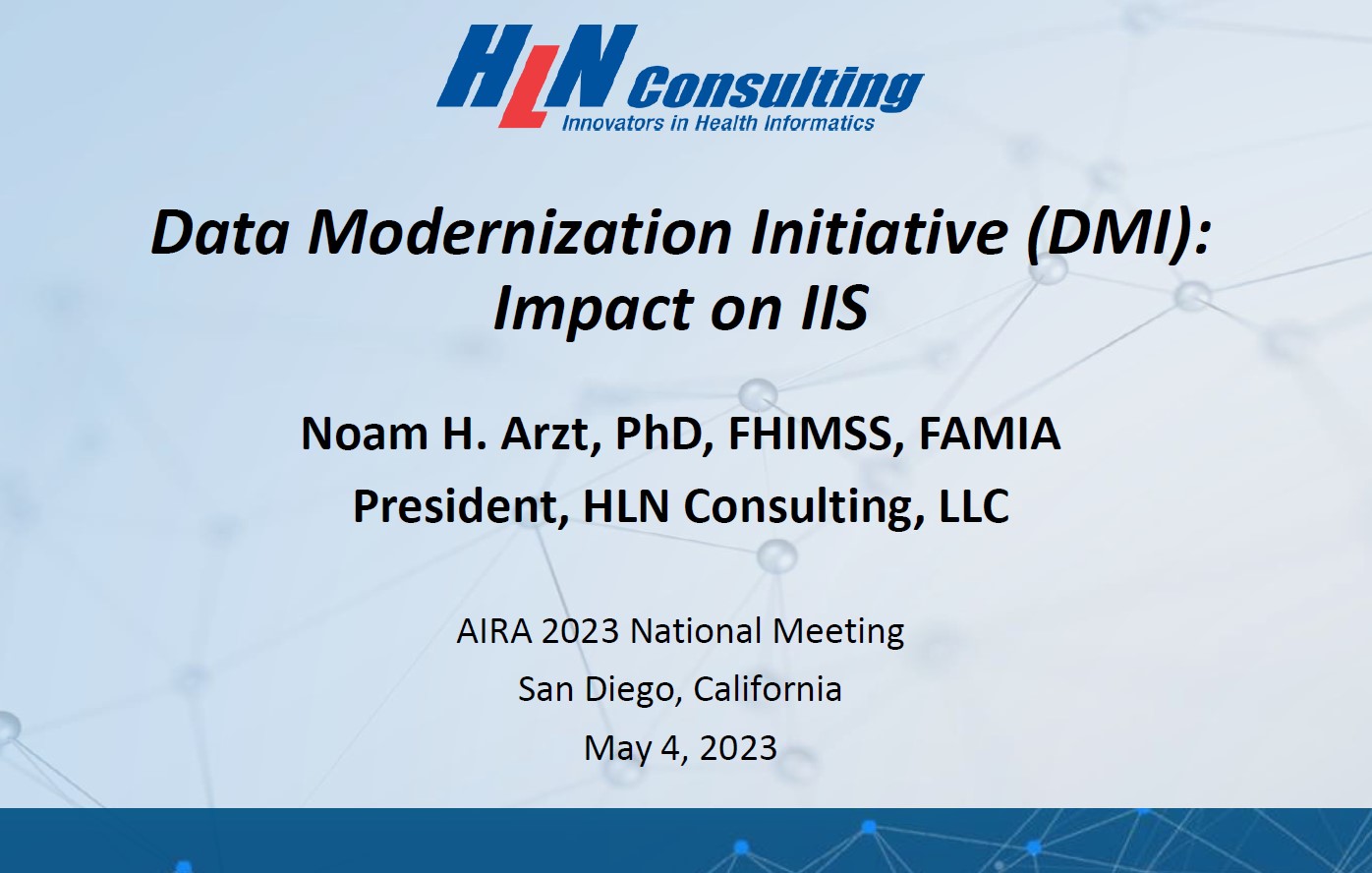 Data Modernization Initiative (DMI): Impact on IIS